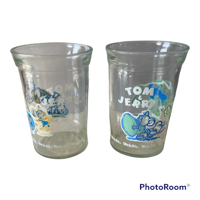 VTG 1991 Welch's Tom & Jerry Turner Entertainment Set of 2 Jelly Juice Glasses