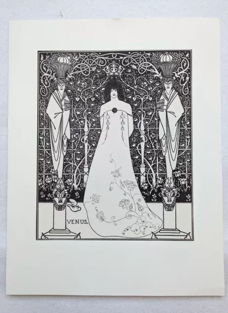 Aubrey Vincent Beardsley Vintage Art Nouveau Print 14" x 18"