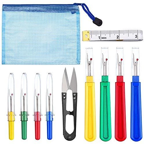 11 Pièces Seam Ripper et Kit de Dissolvant de Fil de Couture, Coupeur de Fil Unp