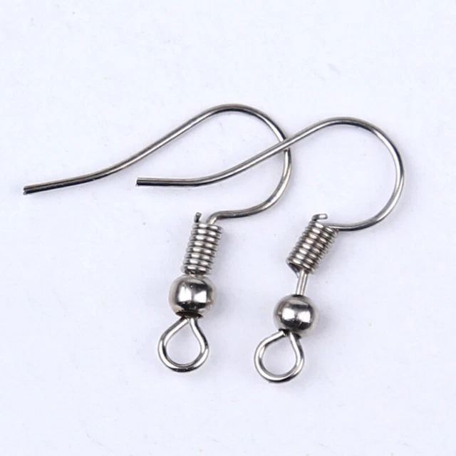 100 PIEZAS HÁGALO USTED MISMO Hallazgos para hacer joyas Pendiente Gancho Bobina Oreja Alambre Joyería Accesorio