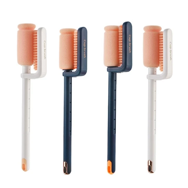 Cup Brush Detachable Sponge Cleaning Brush Long Handleds Baby Bottle Brush Clean