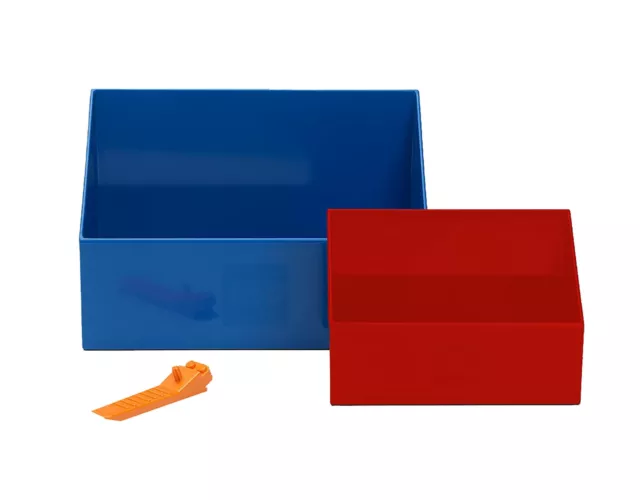 LEGO Ladrillo 2 Piezas Scooper Set | Azul y Rojo