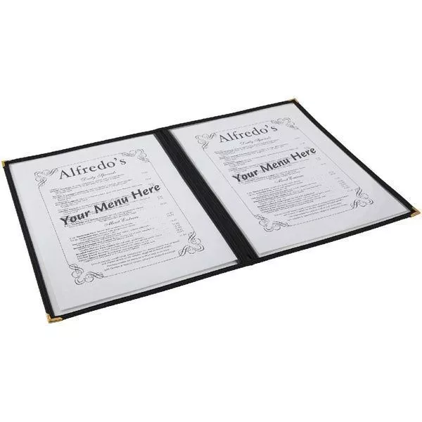 American Style Clear Menu Cover Holder A5 4 Sided Restaurant Cafe