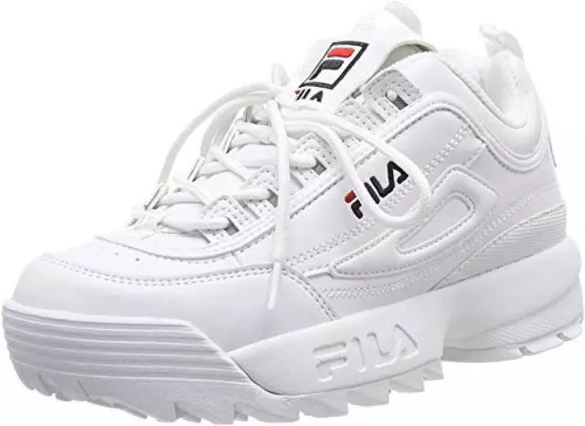 (TG. 42 EU) Fila Disruptor Low Wmn, Scarpe da Ginnastica Basse Donna, Bianco (Wh