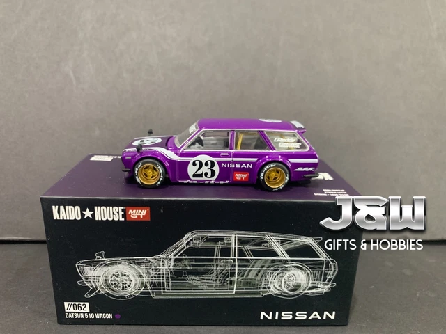 KAIDO HOUSE X Mini GT Datsun 510 Wagon CARBON FIBER V1 Purple