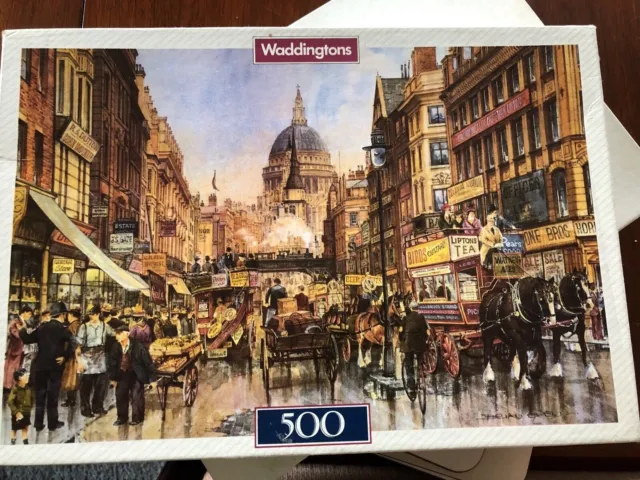 WADDINGTONS deluxe 500 PIECE JIGSAW PUZZLE LONDON 1 missing piece 
