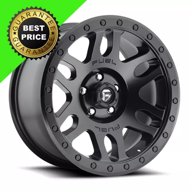 17 Inch Fuel Recoil 17X8.5 5X127 -6 Matte Black Jeep Wrangler