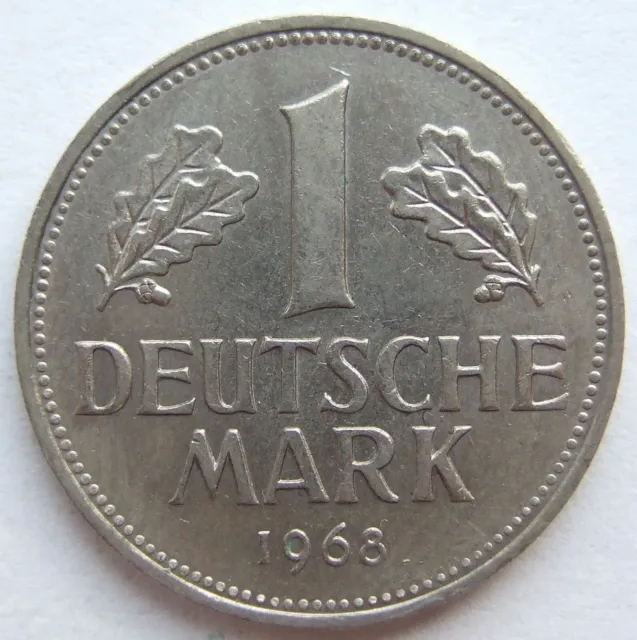 Coin Frg 1 German Mark 1968 J IN Extremely fine / Brillant uncirculated