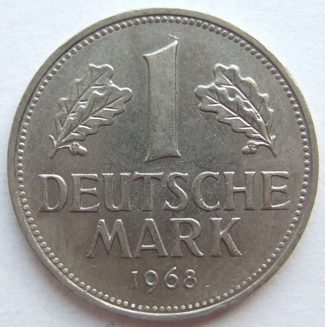Moneta Rfg 1 Tedesco Marchi 1968 J IN Extremely fine/Brillant uncirculated