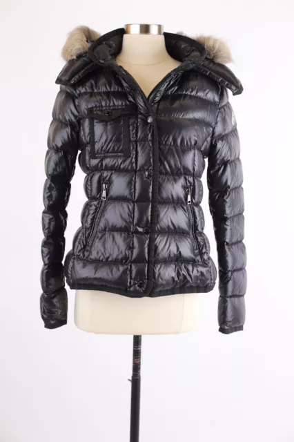 $2,575 Moncler Armoise Short Down Jacket SZ 3/L Black MINT