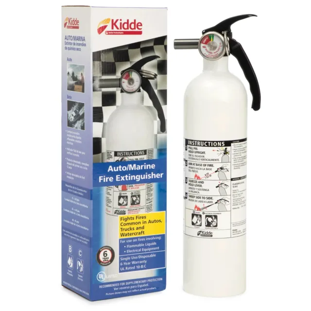 KIDDE AUTO/MARINE UL Listed Fire Extinguisher, 10-B:C Rated $21.50 ...