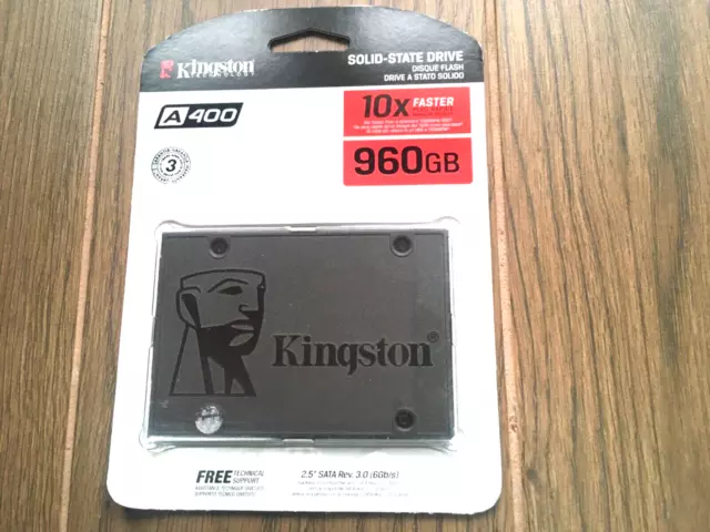 Kingston 960Gb SSD A400 2,5" Sata3 R/W 500/450 Mb/S 7 mm brandneu versiegelt