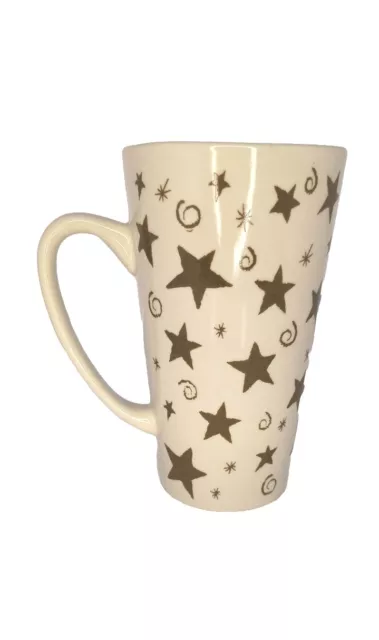 6 In. Test Rite International Company Stoneware Coffee Mug Cup with Stars Swirls