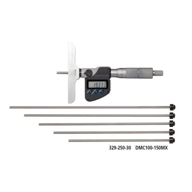 MITUTOYO Depth Micrometer 329-250-30 DMC100-150MX Interchangeable Rod New F/S