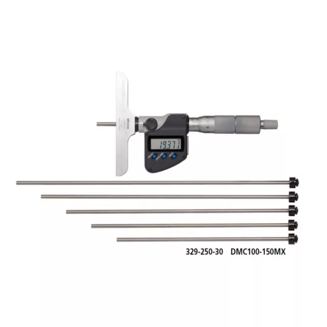 MITUTOYO Depth Micrometer 329-250-30 DMC100-150MX Interchangeable Rod New F/S MITUTOYO Depth Micrometer 329-250-30 DMC100-150MX Interchangeable Rod New F/S