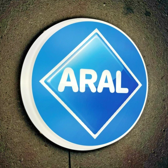 Aral Petrol Led Illuminated Light Box Sign Garage Oil Gas Station Automobilia