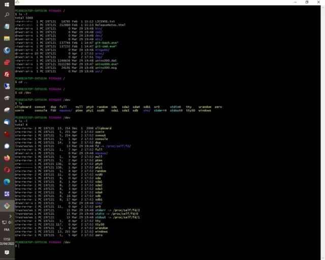 Clé USB Shell Bash de Linux/unix à installer sous Windows 10 ou 11