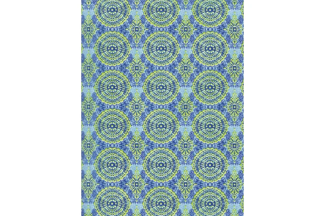 Papel Decopatch Ref 388 - Paquete de patrones de círculos azules y amarillos de 20 (381 x 305 mm)