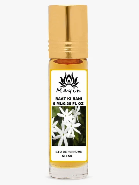 eau de perfume de larga duración Mayin Raat Ki Rani Attar para hombre y mujer 9 ml