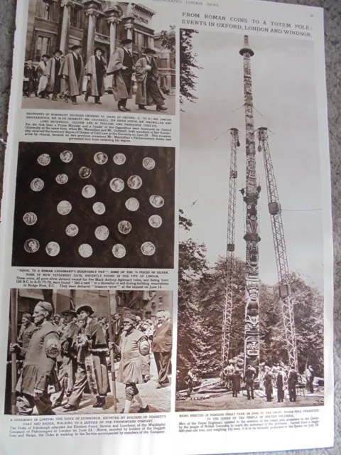 Photo article Totem Pole from British Columbia in Windsor Great Park 1958 ref AM