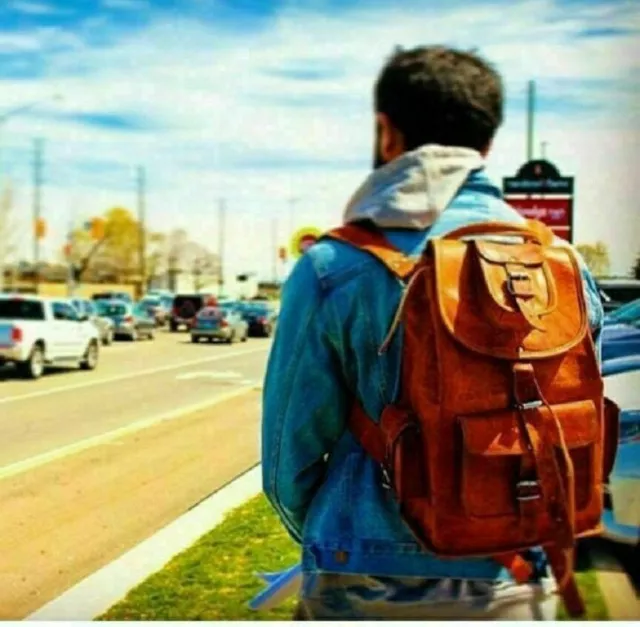 Brown New Leather Bag Goat Men Backpack Messenger Laptop S Vintage Rucksack Brown New Leather Bag Goat Men Backpack Messenger Laptop S Vintage Rucksack