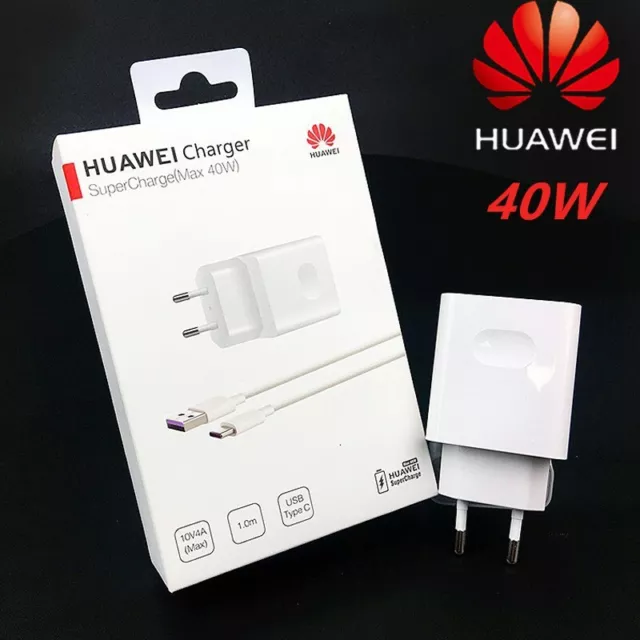 Original Huawei Mate20Pro 40W SuperCharge Ladegerät Netzteil USB Typ C Ladekabel