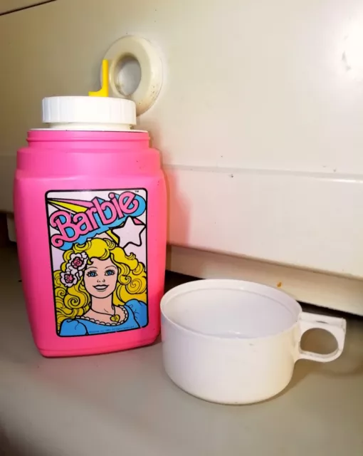 1980's Thermos Borraccia Barbie Roughneck  Flask Lunch Box Mattel Vintage 80's