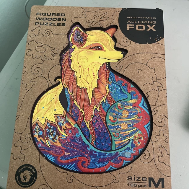 Unidragon Wooden Jigsaw Puzzles "Alluring Fox" Laser Cut Jigsaw Puzzle - M