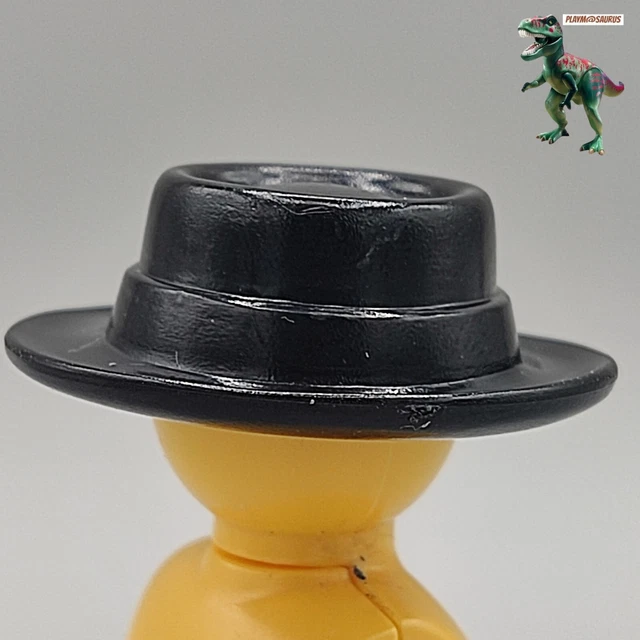 2 Cappelli Neri PLAYMOBIL Per Cowboy Western &ndash; Ricambi Originali (Pezzi Sciolti)