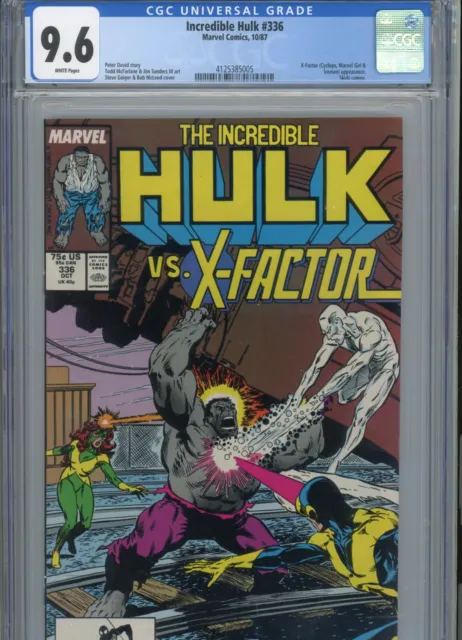 Incredible Hulk #336 Nm 9.6 Cgc White Pages David Story Mcfarlane Art Geiger Cov