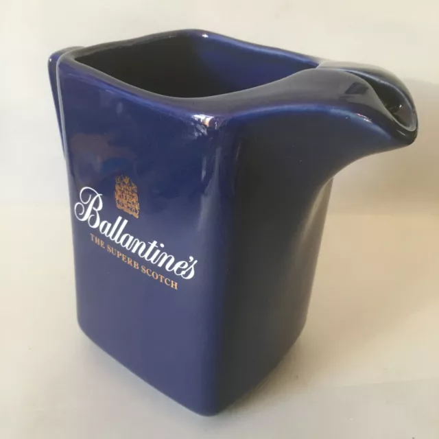 Ballantine's The Superb Scotch Whisky Water Ceramic Blue Jug Seton Pottery UK 3