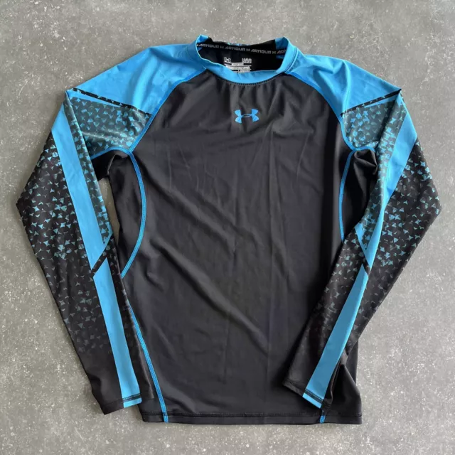 Pelli da ragazzo Under Armour HEATGEAR nero strato base manica lunga gioventù grande