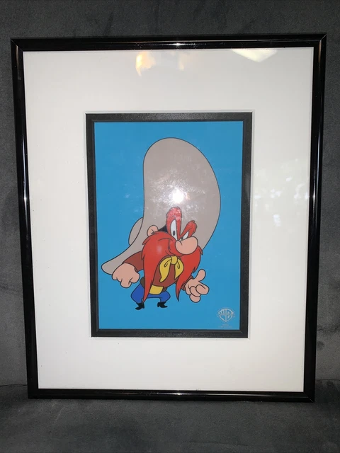 Warner Bros Looney Tunes YOSEMITE SAM Sericel Animation Art Cel- 780/2500 framed