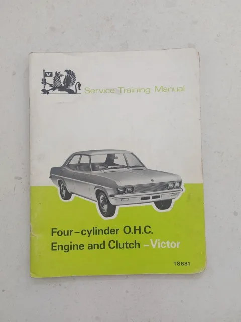 Manuale di addestramento motore e frizione Victor/Ventora Vauxhall 1968 ts 881