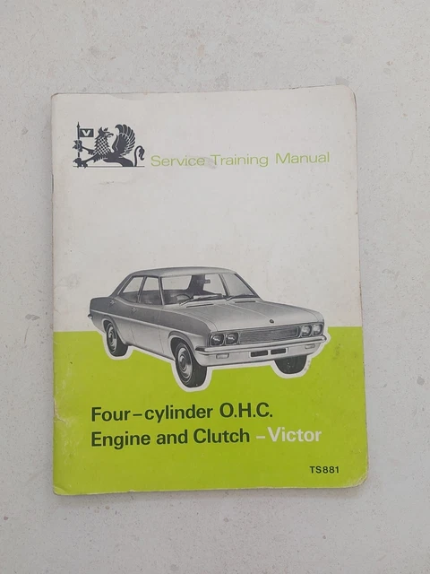 Manuale di addestramento motore e frizione Victor/Ventora Vauxhall 1968 ts 881
