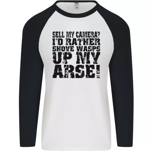 Sell My Camera? Photographer Photography Mens L/S Baseball T-Shirt