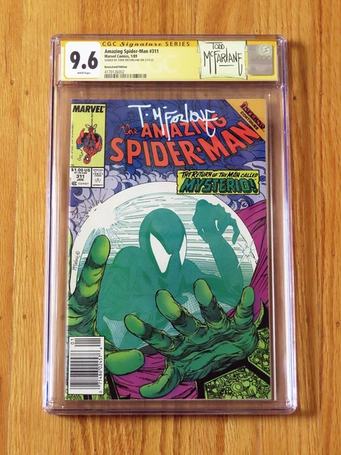 AMAZING SPIDER-MAN #311 NEWSSTAND CGC SS 9.6 NM+ WP 1989 signed Todd McFarlane