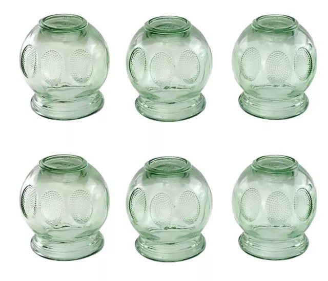 Ventouses 6 Pièce de Verre Diamètre 45 MM (Pots-Ventouses) à Vide Massage Neuf