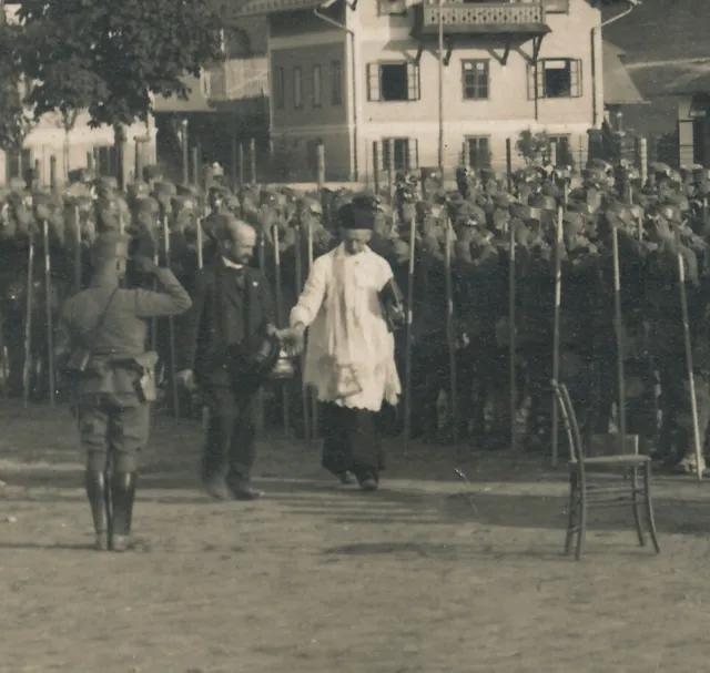 Foto AK - KuK Soldaten Gebirgsjäger ? Feldgottesdienst - 1.WK 2