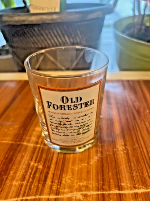 Old Forester Kentucky Straight Bourbon Whisky Double Shot Glass Rocks Bar