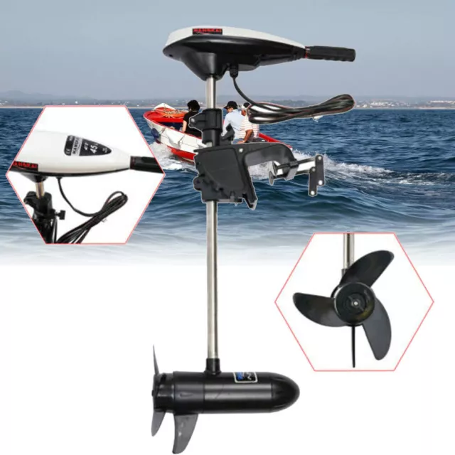 12V 45LBS Electric Trolling Motor Outboard Motor Inflatable Fishing Boat Engine