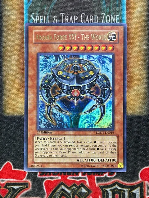 YUGIOH ARCANA FORCE XXI - The World LODT-EN016 Ultra Rare 1st Ed LP $4.99 -  PicClick