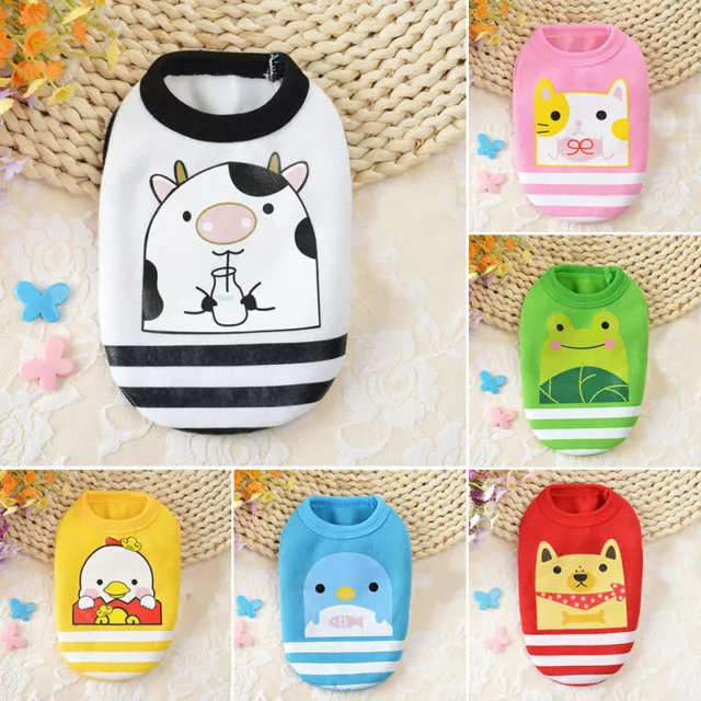 Lindo Pequeño Perro Gato Cálido Chaleco Invierno Polar Cartoon Mascota de Ropa <