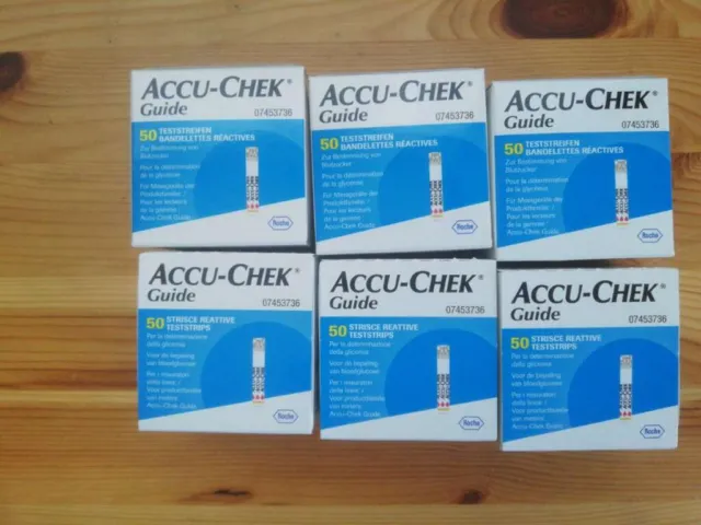 Strisce test zucchero nel sangue Accu-Chek Guide 50 x 6 = 300 pezzi *nuovo*