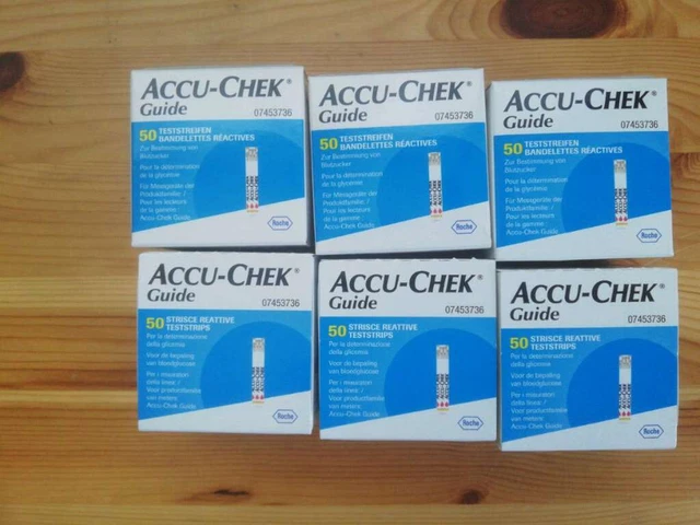 Strisce test zucchero nel sangue Accu-Chek Guide 50 x 6 = 300 pezzi *nuovo*