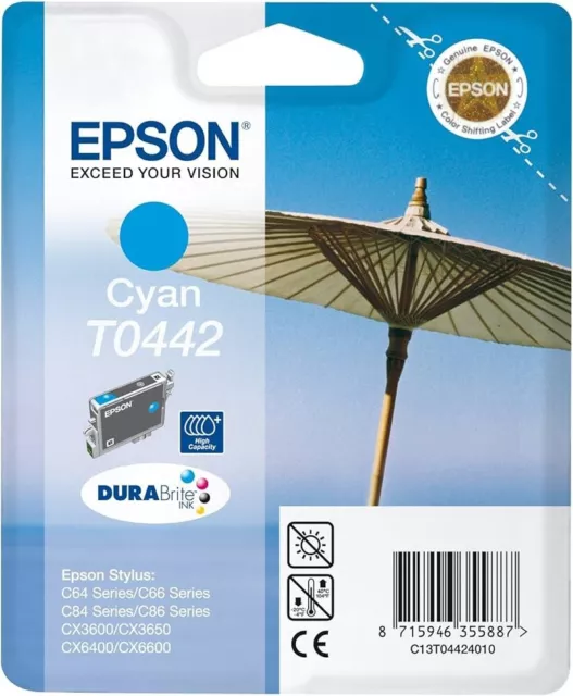 Epson T0452 Original Cyan Tintenpatrone für Epson CX3600 CX3650 CX6400 CX6600 Box