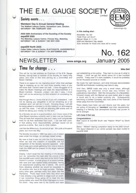 The Em Gauge Society 12 Page Newsletter No. 162 January 2005 - Ex Condition