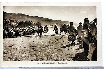 Fantasia Moulay Idriss Morocco Africa CPA Postcard MA325