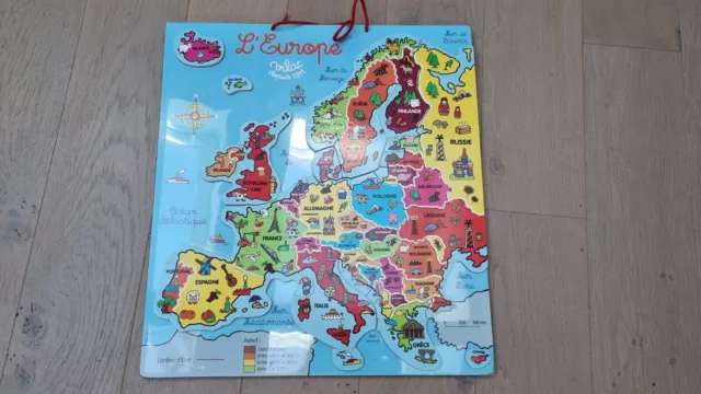 Puzzle Magnetique Carte Europe VILAC En Bois