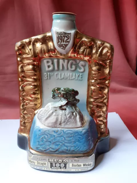 Vintage 31st Monteray Bing Crosby Jim Beam Whisky Decanter Bottle